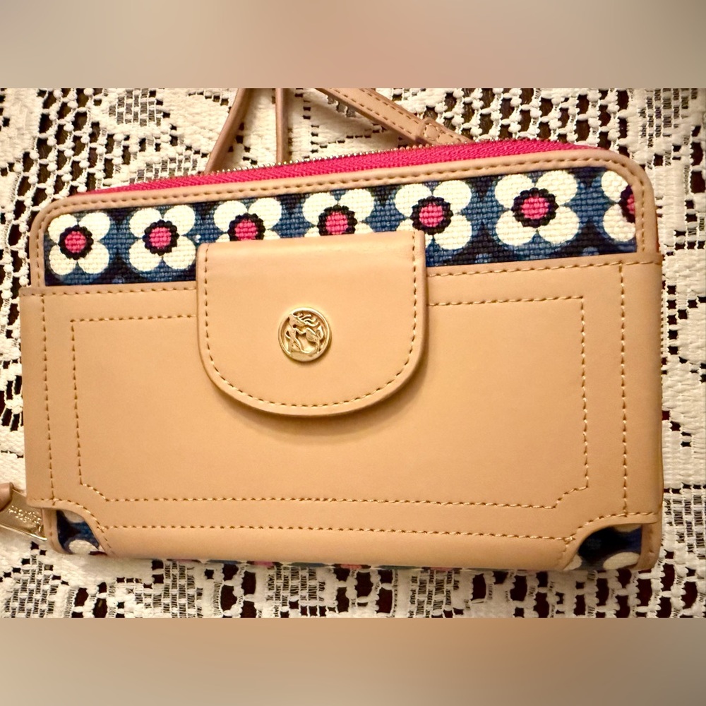 Spartina 449 Tan and Pink Wallet